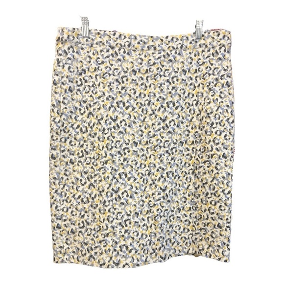 Maeve Jacquard Leopard Print Pencil Skirt Size XL AB1 - Picture 2 of 7